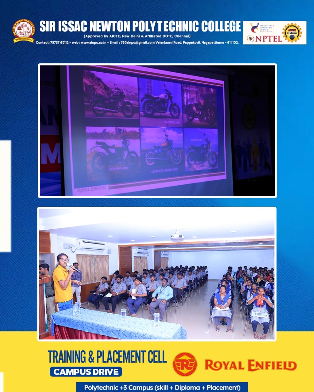 On Campus Drive Placement for ROYAL ENFIELD LTD on 17.08.2025