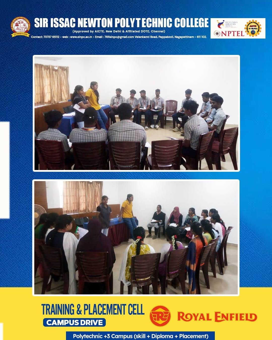 On Campus Drive Placement for ROYAL ENFIELD LTD on 17.08.2025